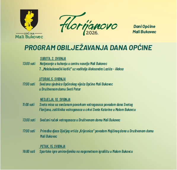 Program Dana Općine Mali Bukovec 2026